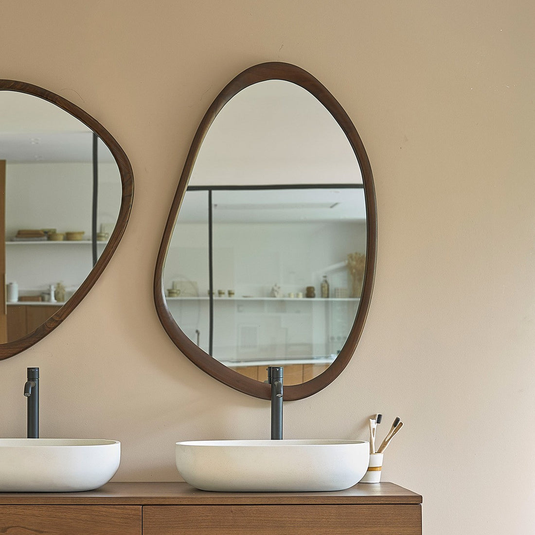 VINTAGE - Miroir en mindi massif 90x60 cm