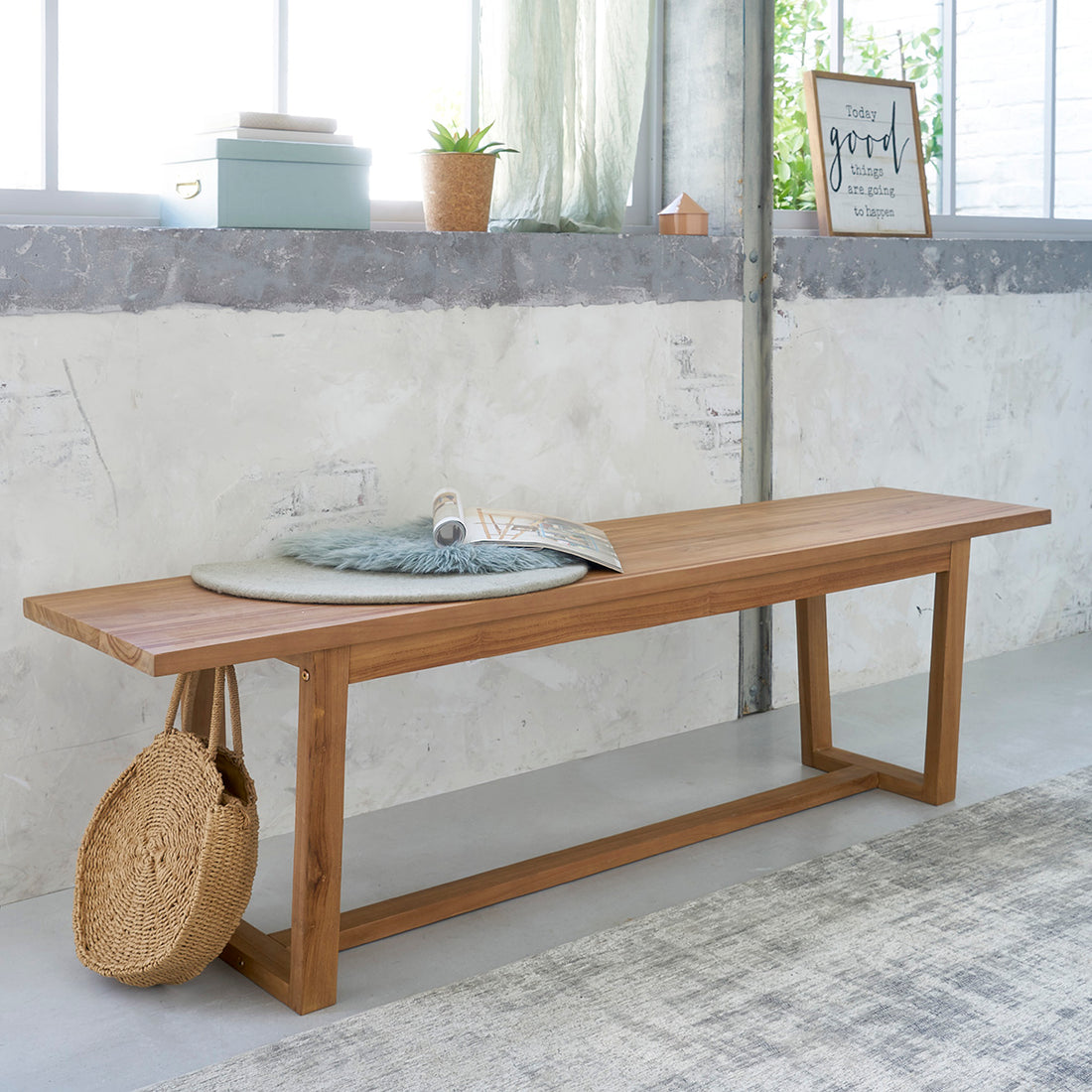 TRISTAN - Banc en teck massif 160 cm