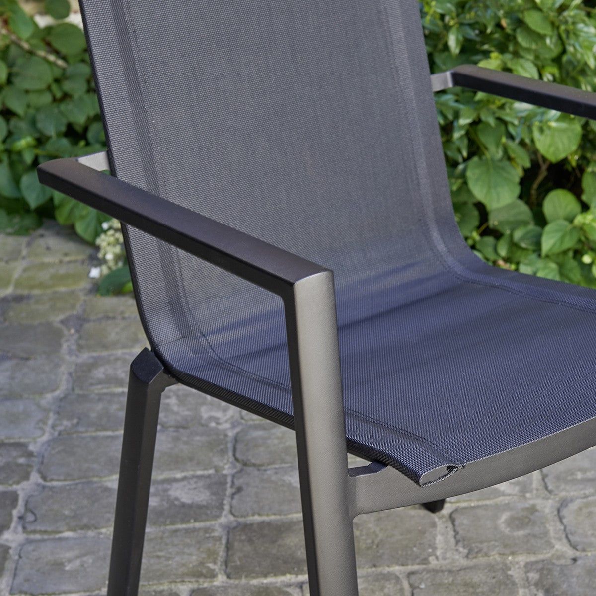 BALISTAR - Fauteuil de jardin en aluminium et textilène gris