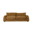 Canapé droit 3 places en tissu texturé bronze