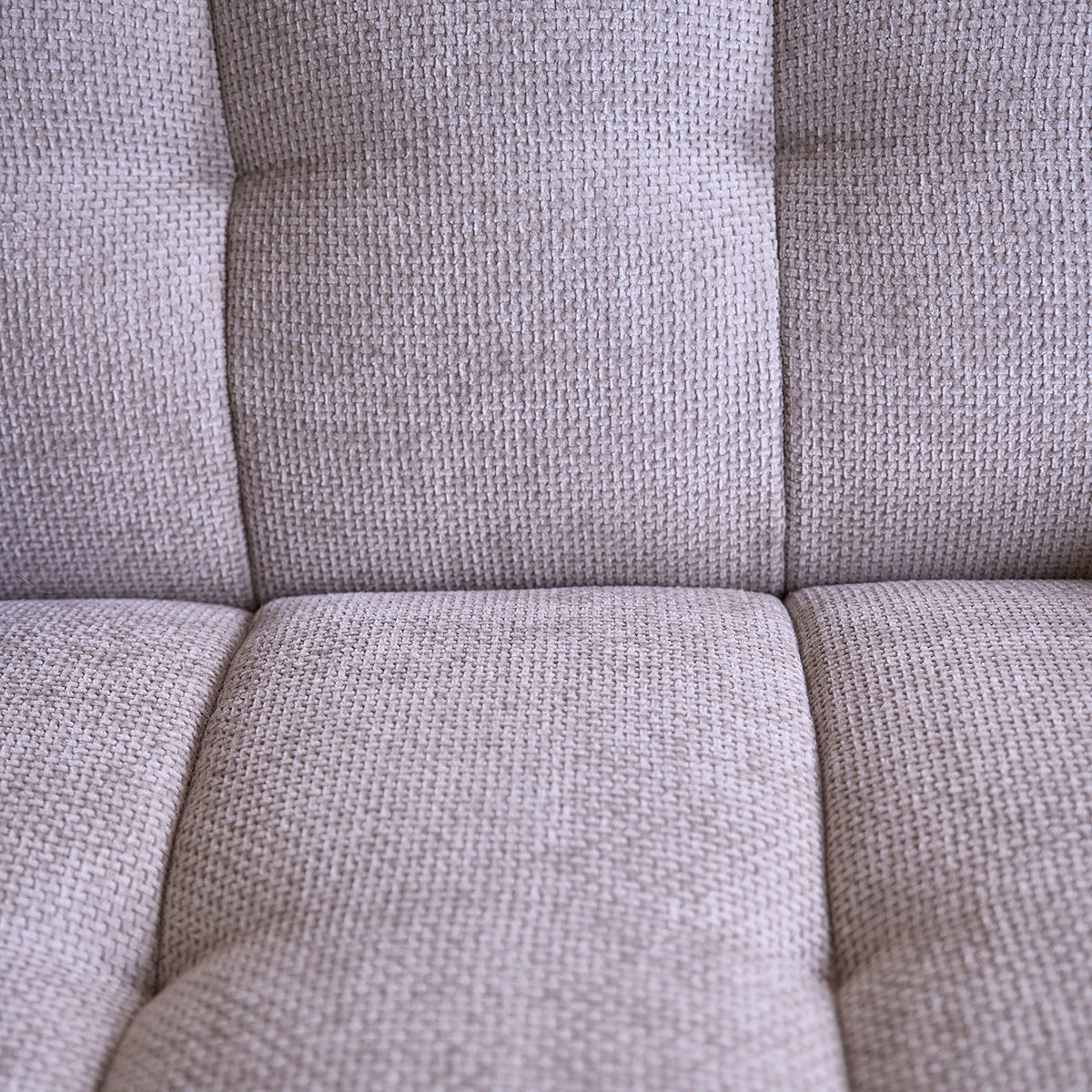 ALPHONSE - Canapé droit 4 places en velours tressé beige