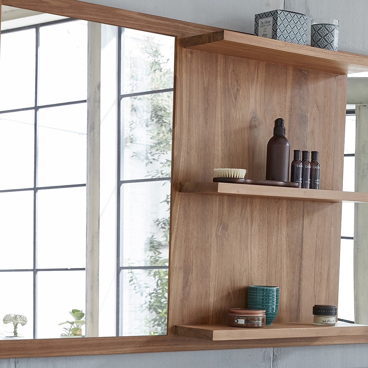 Miroir en teck massif rectangulaire 160x80 cm