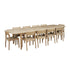 Salon de jardin en teck massif recyclé extensible 10/12 pers.