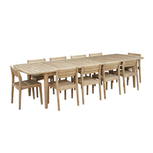 Salon de jardin en teck massif recyclé extensible 10/12 pers.