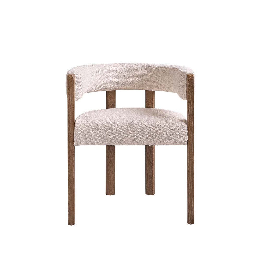 CLÉA - Chaise en chêne et tissu bouclette