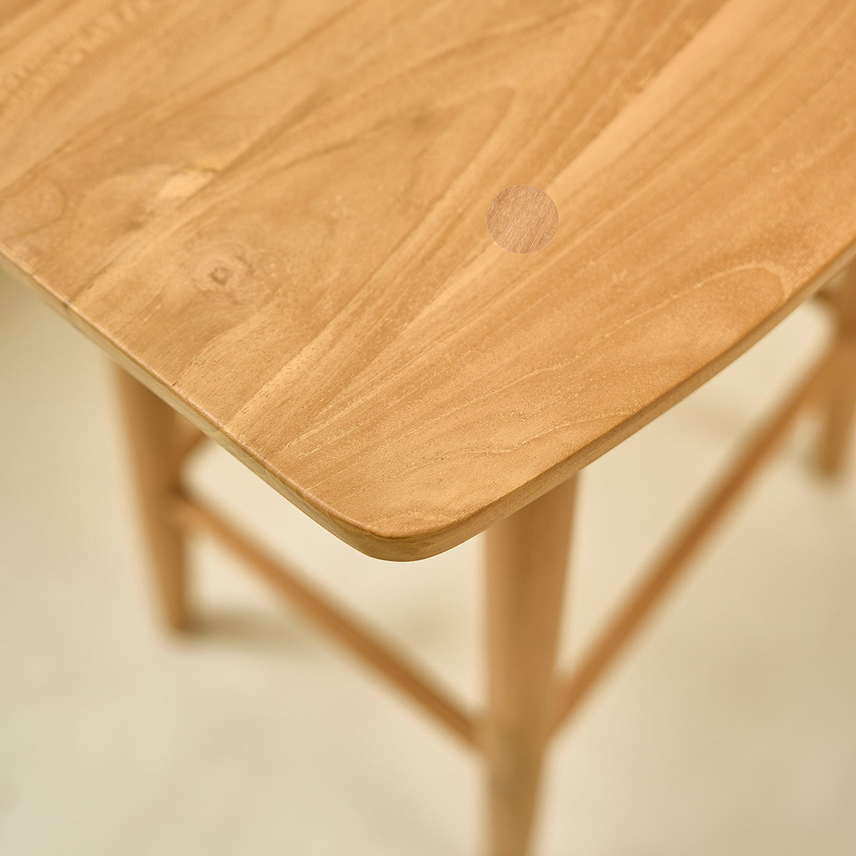 AMBRE - Tabouret en teck massif 75 cm